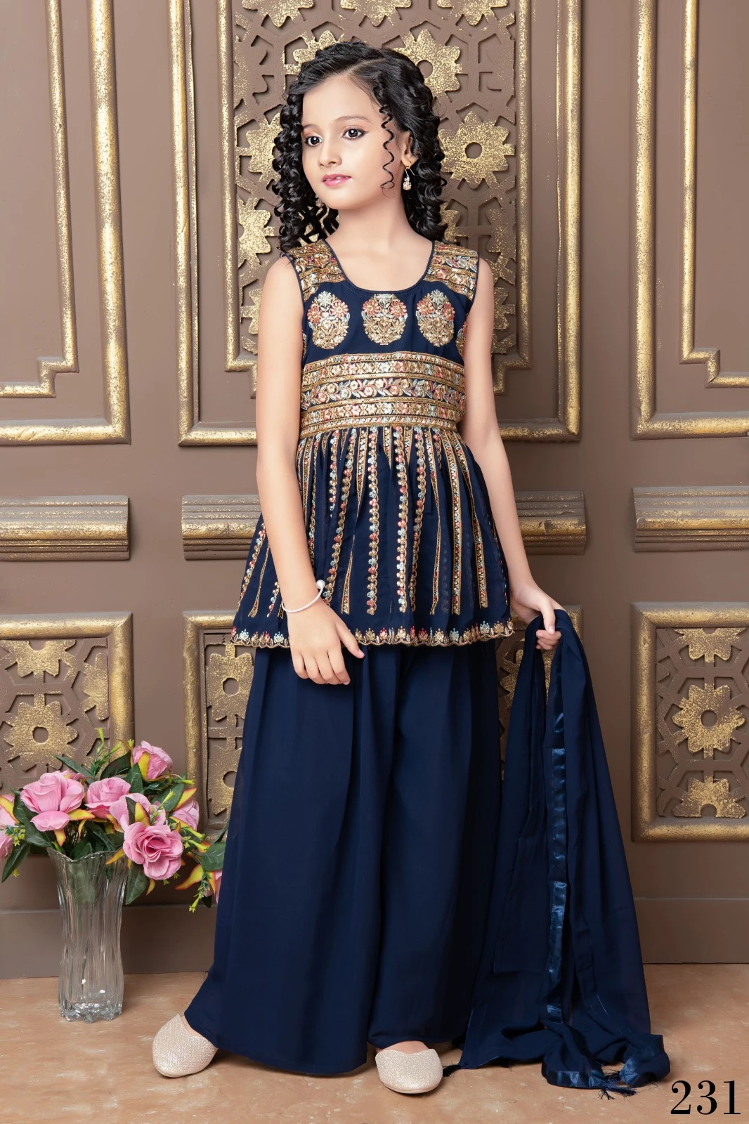 Vardan Ethnic Aaradhna Vol 30 Faux Georgette Wholesale Kidswear Lehenga Catalog — Singles, MPA wholesale from Surat - Gallery Image 3